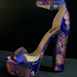 New Women Fahrenheit Lydia-08 Open Toe Floral Heel